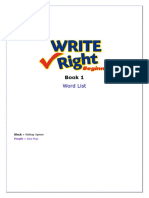 Write Right Beginner 1 - Word Lists