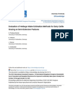 Evaluation of Herbage Intake Estimation Methods For Dairy Cattle