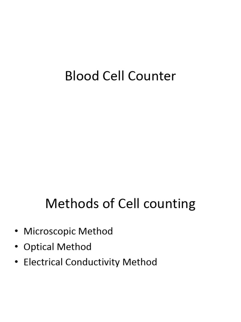Blood Cell Counter Working Principle