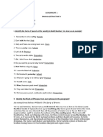 Assignment 1 Structure I X