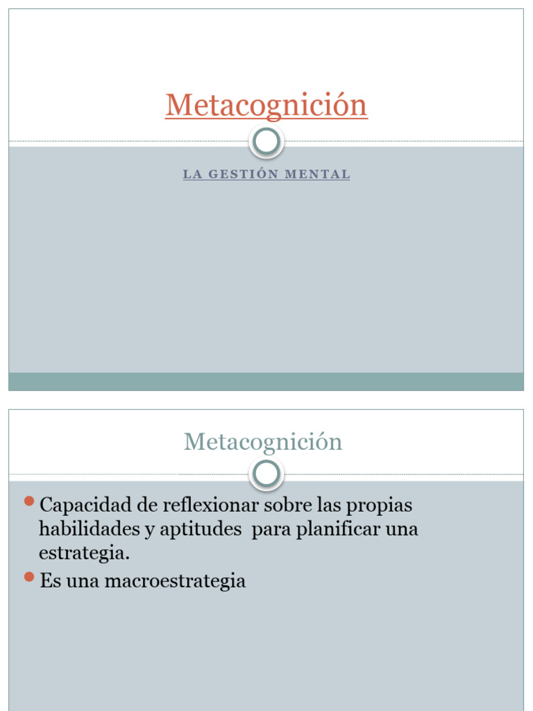 Estrategias de Metacognición y Aprendizaje | PDF
