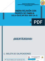 PRIMERA REUNIÓN CON PADRES DE FAMILIA CICLO 24-2