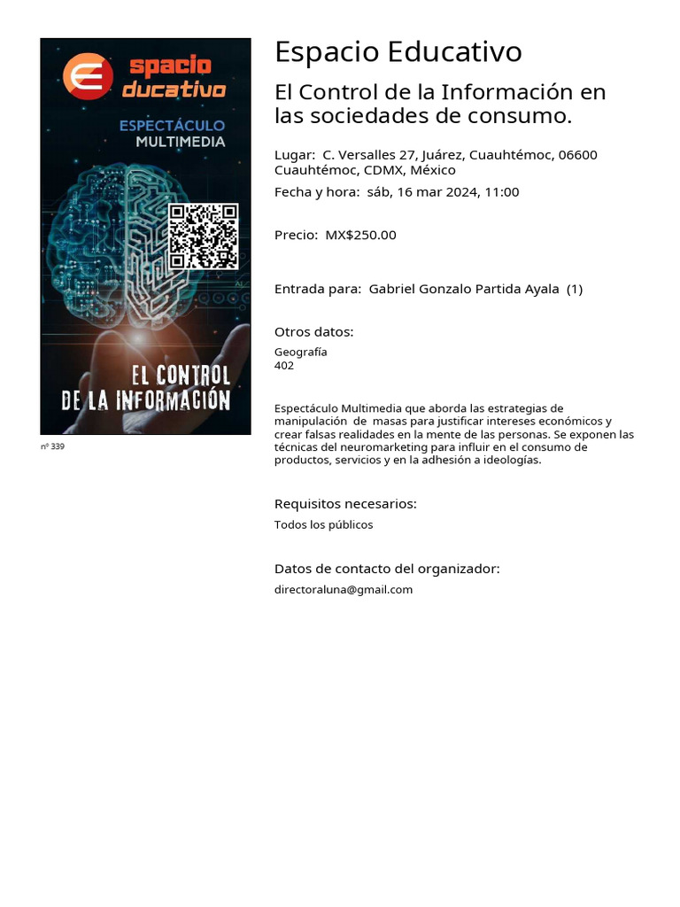 Control de Información y Consumo | PDF