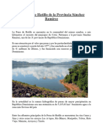 La Presa de Hatillo de La Provincia Sánchez Ramírez