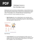 Marketing in Current Era The Marketing Process