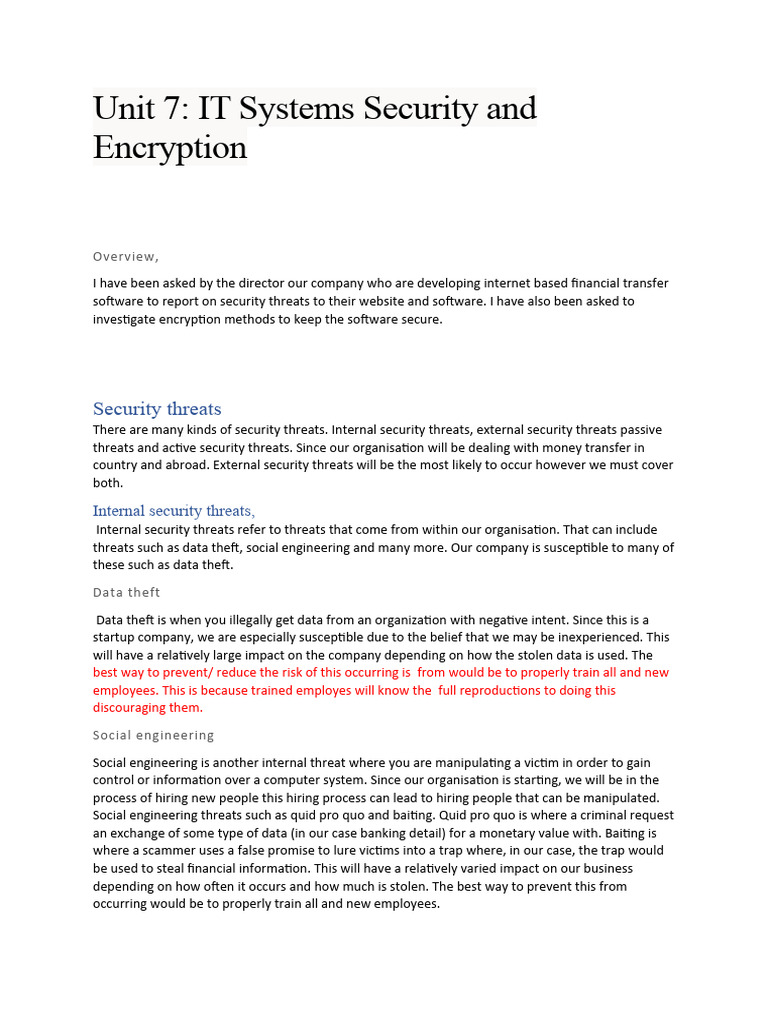 Unit 7 | PDF | Cryptography | Encryption