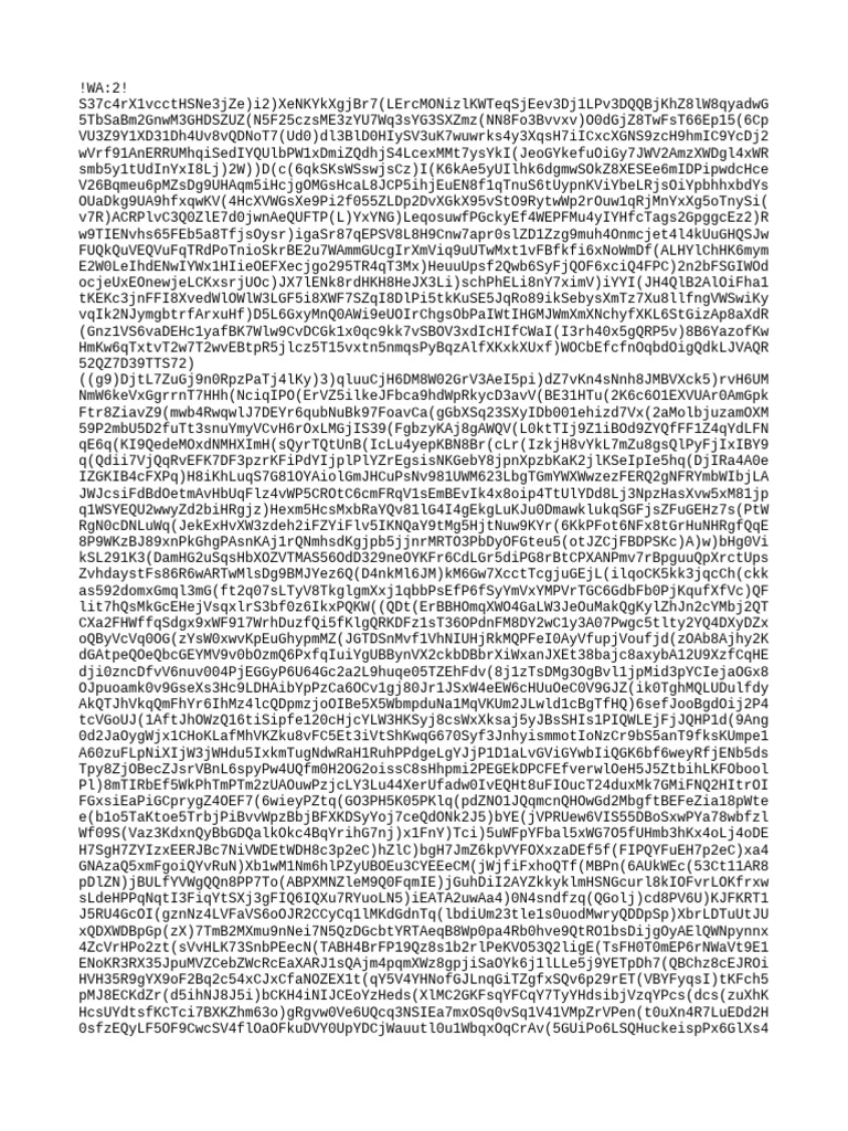 Unreadable Text Document | PDF