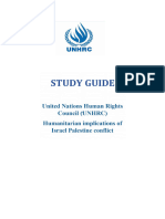 UNHRC - Humanitarian Implications of Israel Palestine Conflict