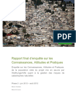Rapport Final D'enquête Sur Les Connaissances, Attitudes Et Pratiques