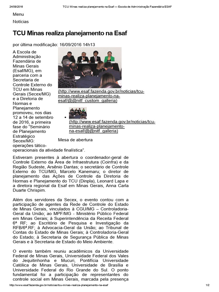 Planejamento Estratégico na Esaf | PDF | Planejamento