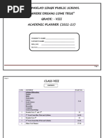 Academic Planner 8th