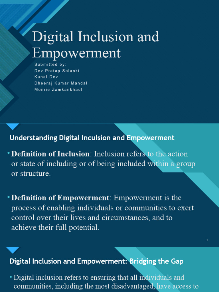 Digital Inclusion and Empowerment Overview | PDF | Empowerment | Literacy