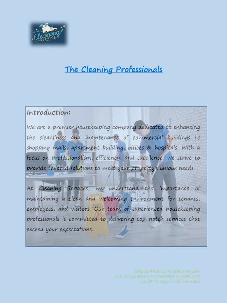 Housekeeping Profile PDF Housekeeping