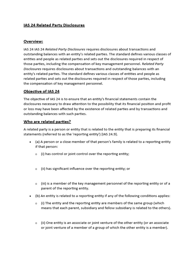 Ias 24 related party pdf international financial reporting