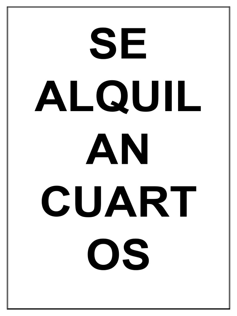 Se Alquilan Cuartos | PDF