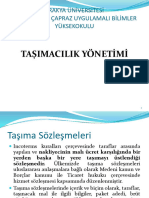 Hafta Taşıma Sözleşmesi