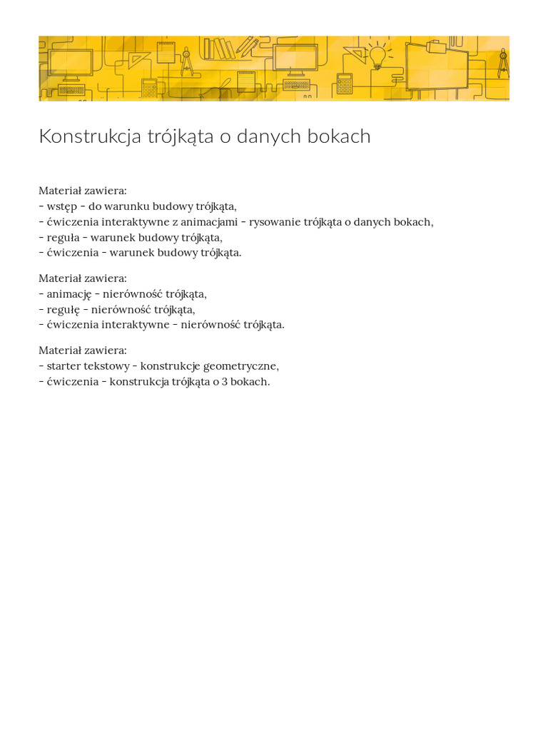 Rozwiaz Trojkat O Danych Bokach I Kacie Konstrukcja Trojkata o Danych Bokach | PDF