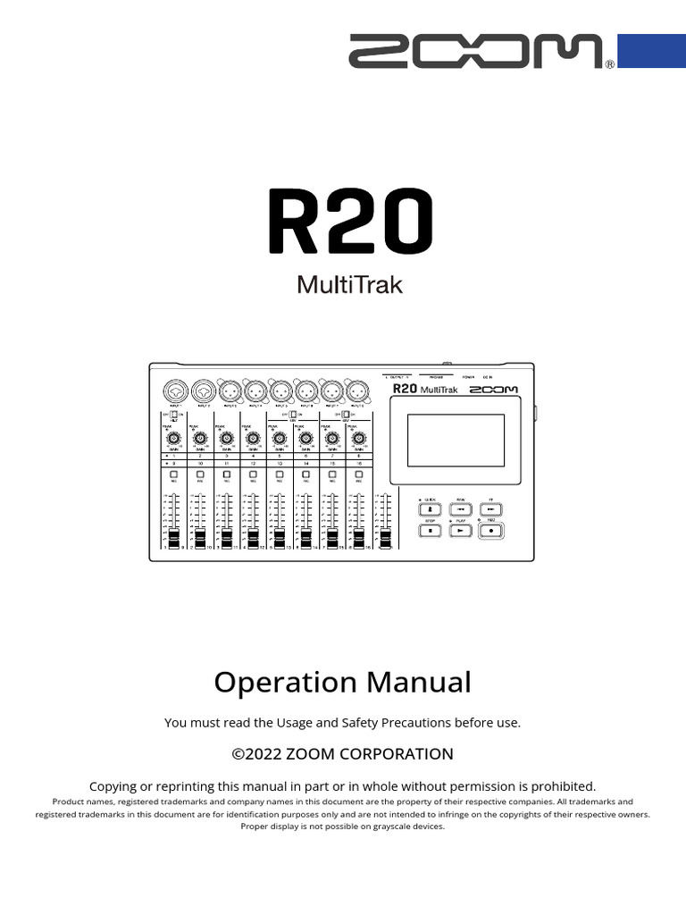 ZOOM R20 v2 | PDF | Ios | Trademark