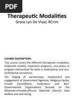 Therapeutic Modalities: Grace Lyn de Vivar, Rcrim