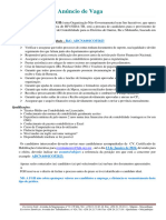 Anuncio de Vaga Assistente Distrital de Contabilidade 2024