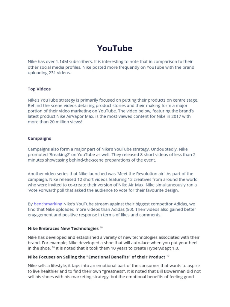 You Tube Pdf Nike You Tube