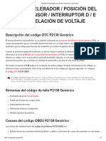 CÓDIGO P2138 (todas las marcas) _ Síntomas y Soluciones