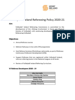 Refereeing Policy 2020