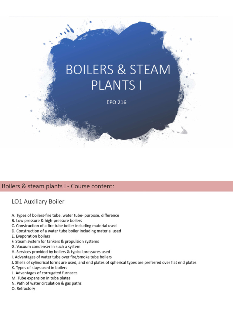 Boilers and Steam Plants Overview | PDF | Boiler | Steam