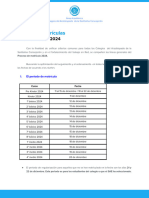 Protocolo de Matrículas Año Académico 2024