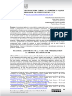 Planejamento de Uma Tarefa Matemática: Ações Do Formador em Um Estudo de Aula