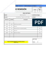 Formato Nota de Remision Excel