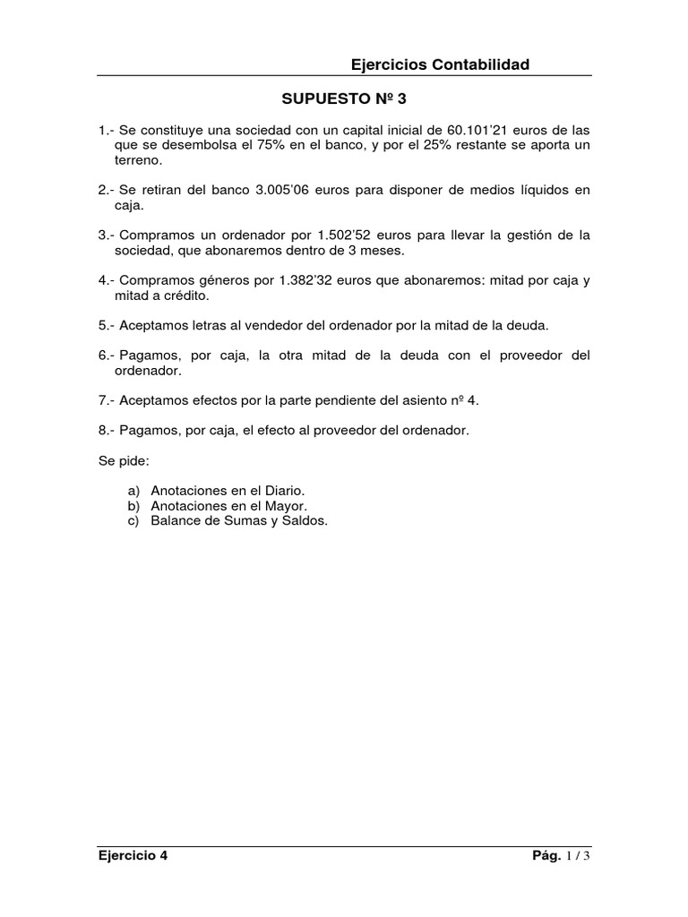 Los Hechos Contables - Práctica - 3 | PDF | Contabilidad | Contabilidad ...