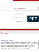 Constituent Structure