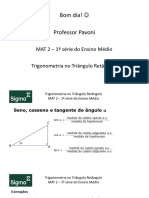 1º Ano - Trigonometria No Triângulo Retângulo