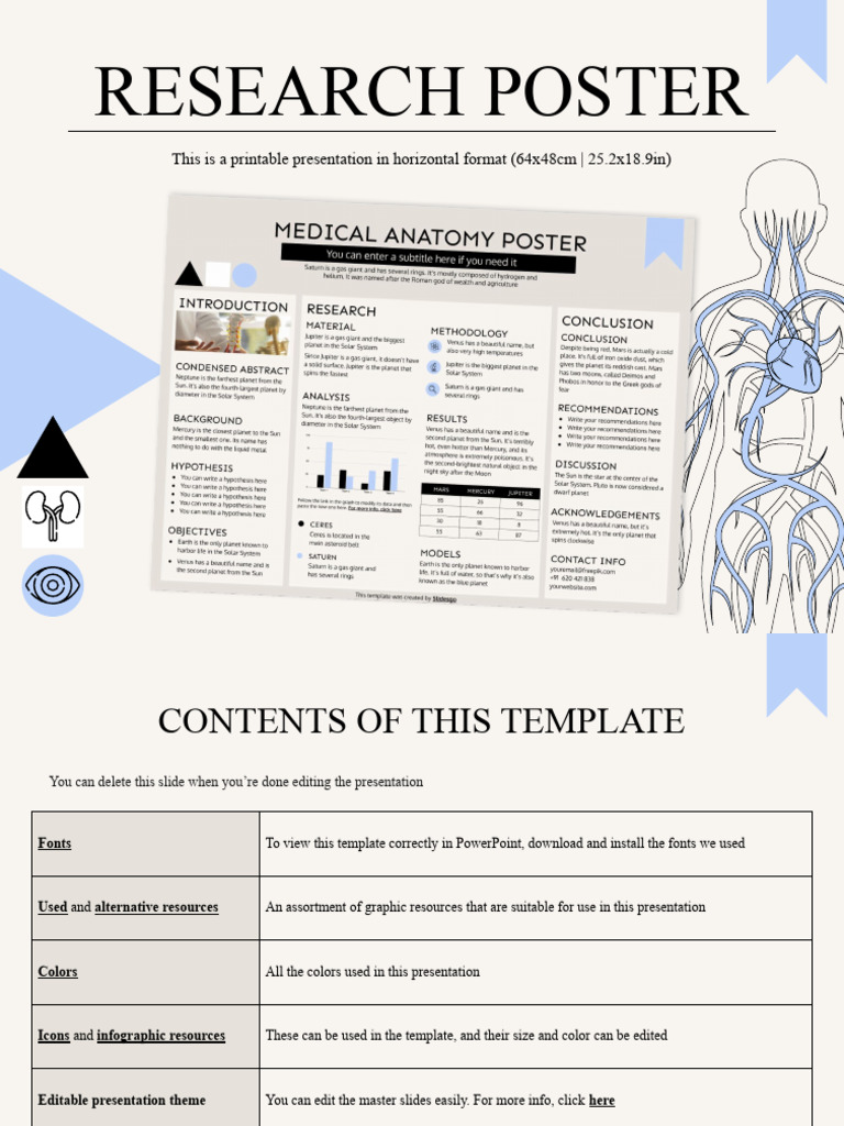 Editable Research Poster Template Pdf Planets Solar System