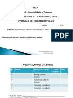 Avaliação de Investimento 3MCF, 2020 2021