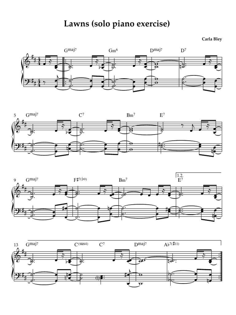 Lawns 4 Note Chords - Full Score | PDF