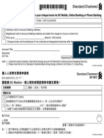 HK Personal Check Book Request Form CNY