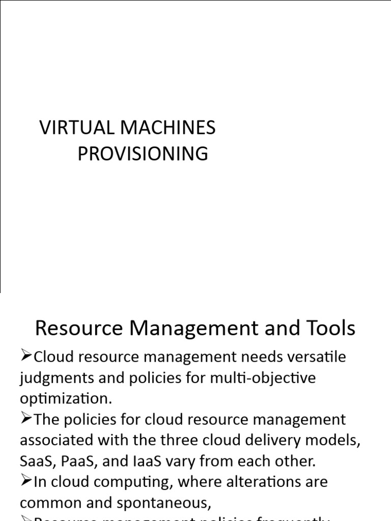 Virtual Machine Provisioning Overview | PDF | Cloud Computing | Virtual ...