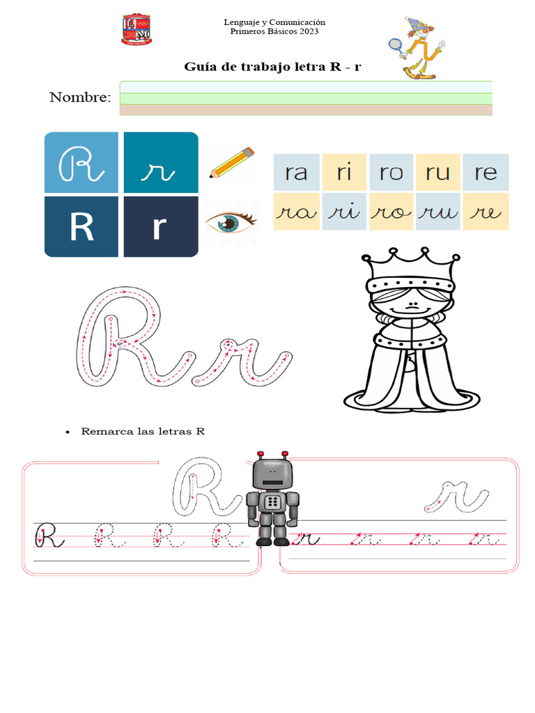 Actividades para aprender la letra R | PDF