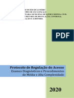 Protocolo de Regulação Do Acesso Exames Diagnósticos e Procedimentos de Média e Alta Complexidade - São Gonçalo-RJ