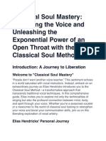 PDF Classical Soul Mastery: Liberating The Voice and Unleashing The Exponential Power of An Open Throat With The Classical Soul Method