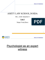 PsychTological Practices in Law - Unit 4