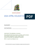 Grade 8 April Holiday Assignment