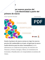 Entran en Vigor Nuevos Precios Del Combustible y La Electricidad