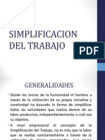 Simplicacion Del Trabajo