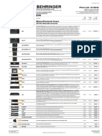 BEHRINGER Pricelist