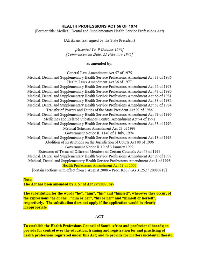 Health Professions Act Overview | PDF | Expense