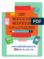 Kit Capas de Caderno 4º e 5º Anos