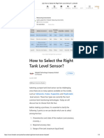 Select The Right Tank Level Sensor